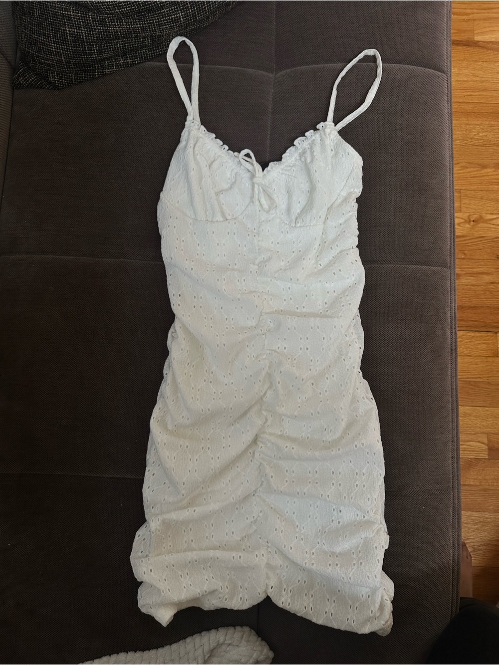 NWT White Eyelet Mini Dress
